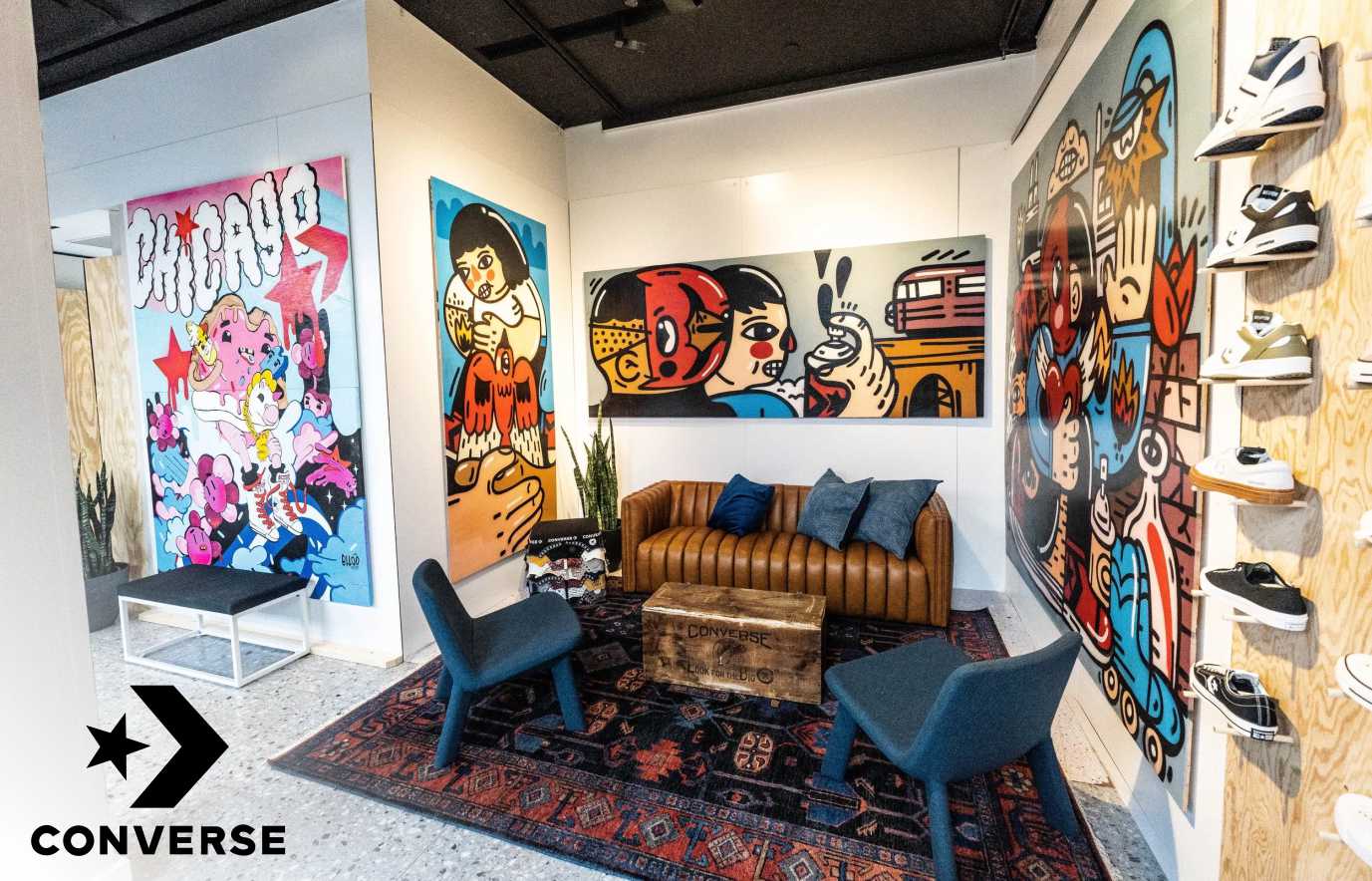 Converse — arte de parede pop-up