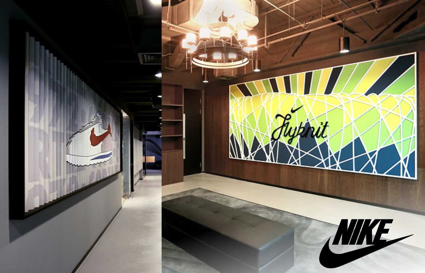 Nike Pequim — painéis artísticos corporativos