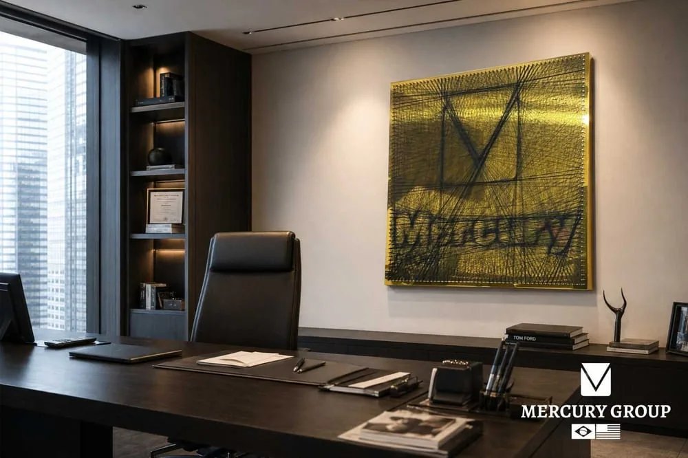 Quadro Mercury — marca no ambiente